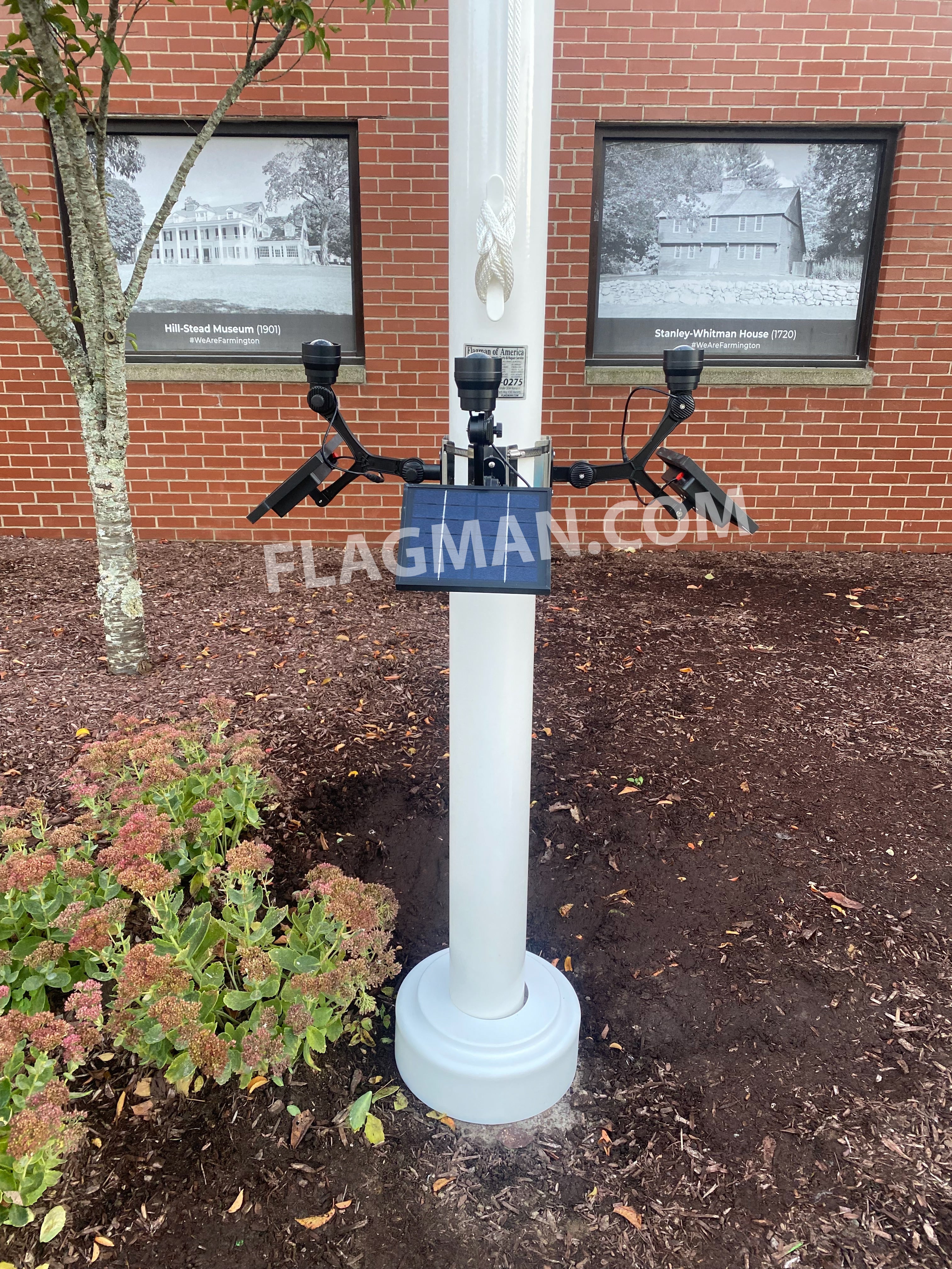 Extreme Commercial Solar Flagpole Light CREE