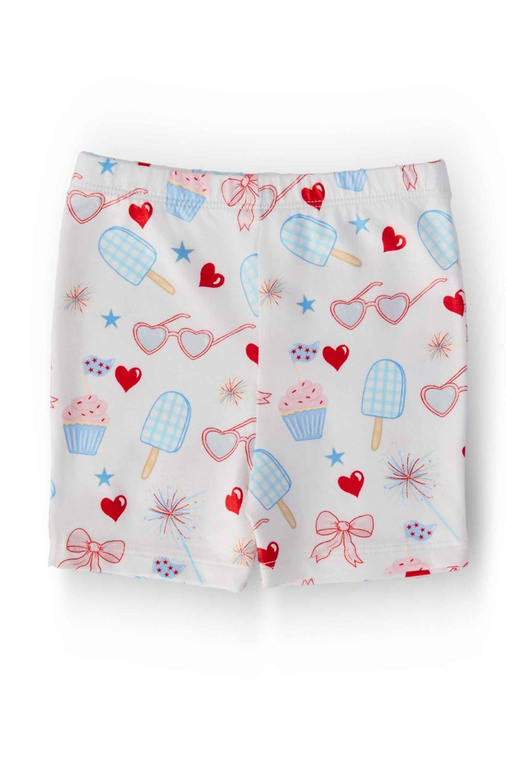 Red, White & Sweet Twirl Shorts