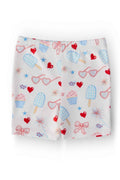 Red, White & Sweet Twirl Shorts