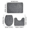 3-Piece Solid Color Bathroom Mat Set – Water-Absorbing & Non-Slip