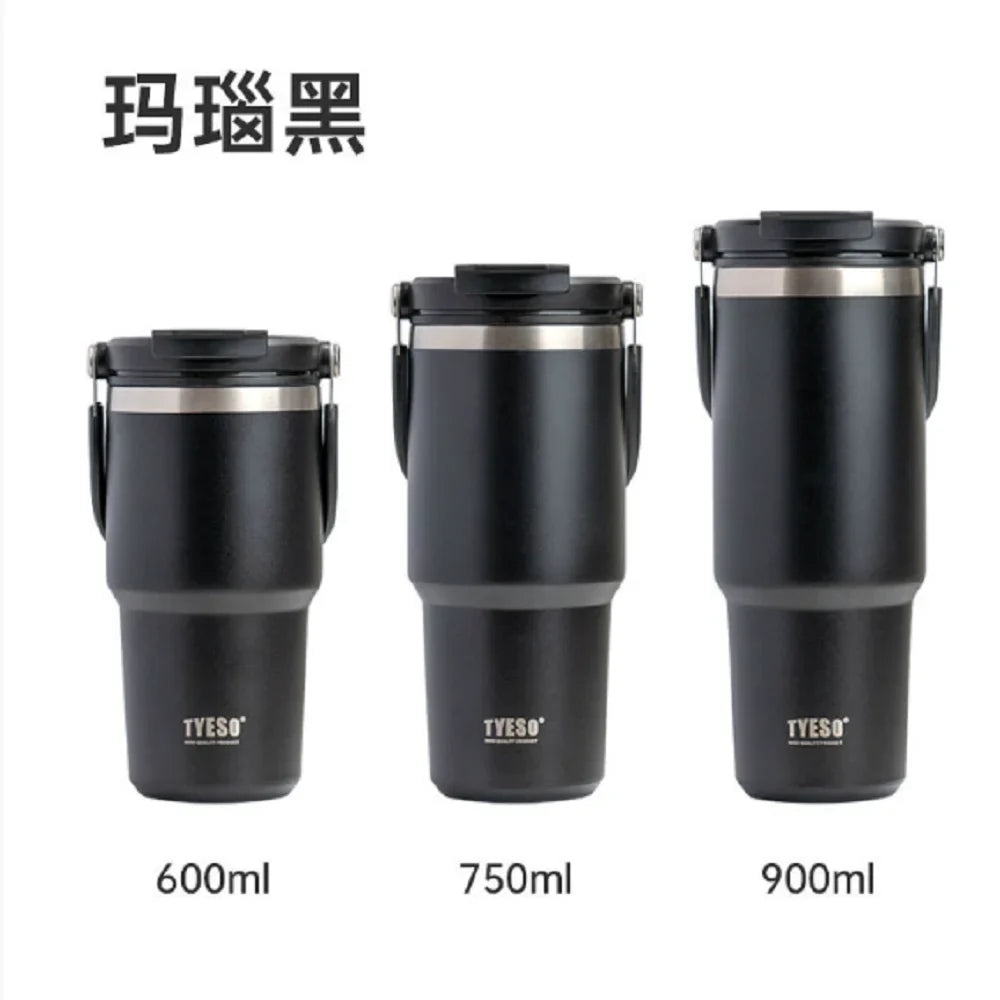 Taishuo Ice King Cup Handheld Double Drink Large Capacity 304 Stainless Steel Insulated Cup with Straw Car Cooling Cup