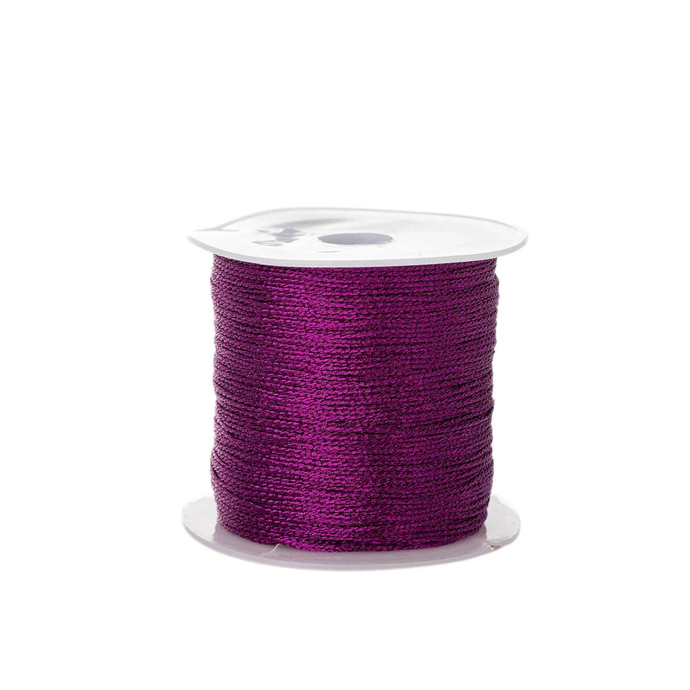 Metallic Beading Thread Cord – Rose Gold & Silver for DIY Jewelry