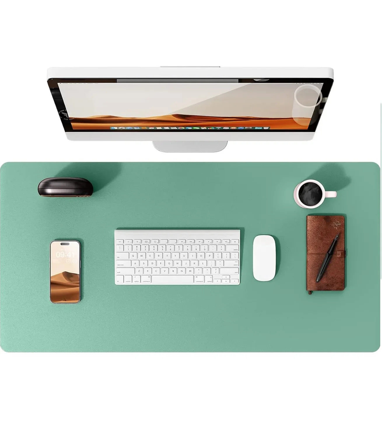 Large PU Leather Desk Pad – Non-Slip Office Mouse Pad & Desk Protector for Laptop, Keyboard, and Workstation