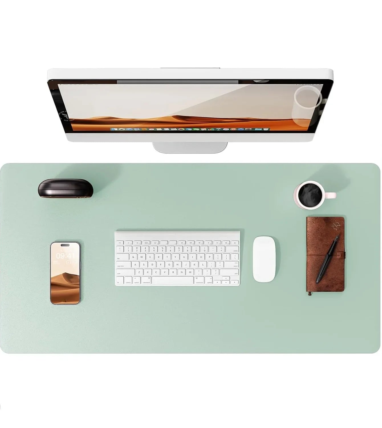 Large PU Leather Desk Pad – Non-Slip Office Mouse Pad & Desk Protector for Laptop, Keyboard, and Workstation