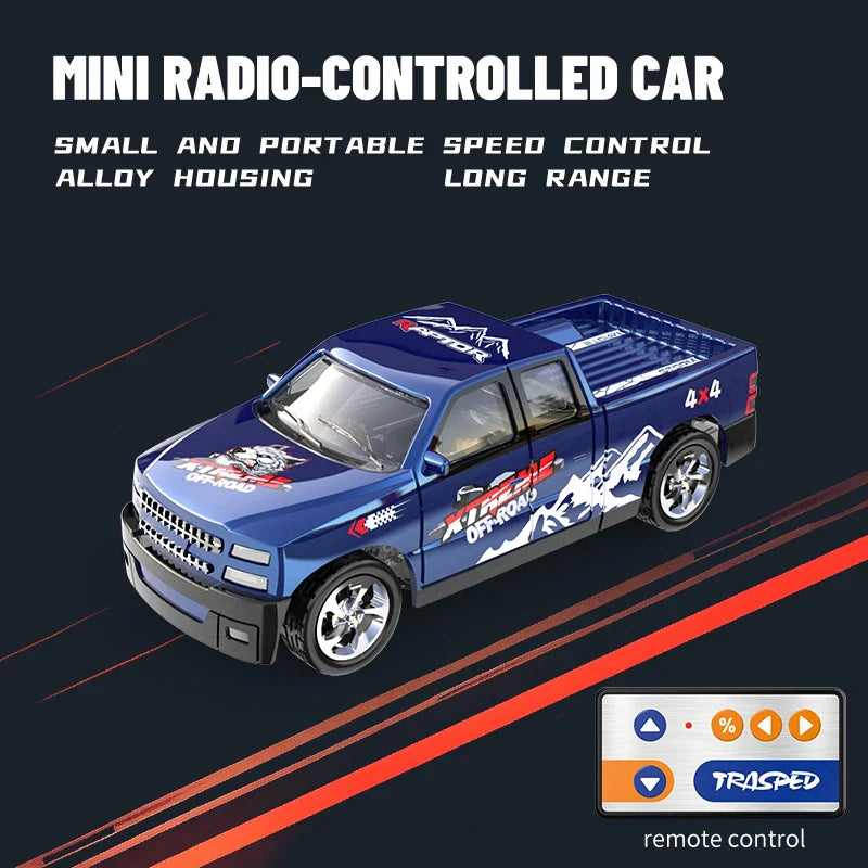 New RC Car MINI Alloy 1/64 Remote Control Car Convenient to Carry 60 Minutes of Work Time Children's Gifts Electronic Toys