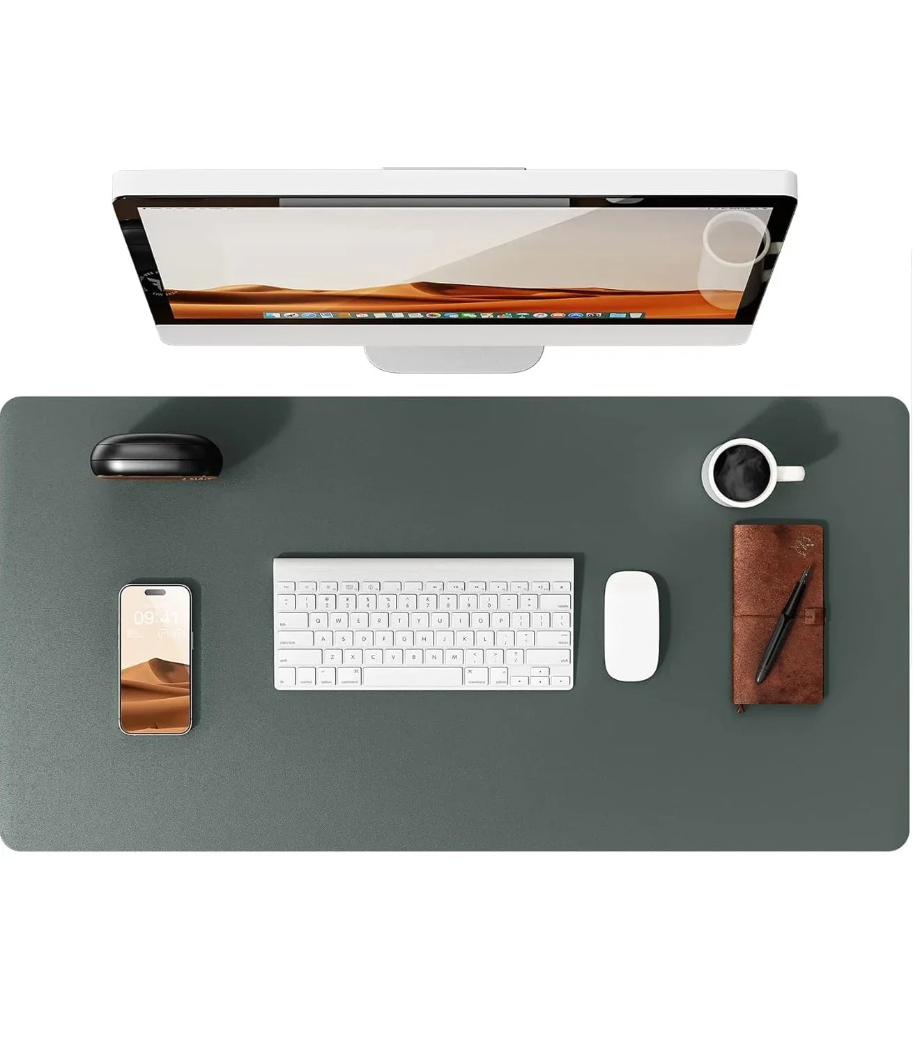 Large PU Leather Desk Pad – Non-Slip Office Mouse Pad & Desk Protector for Laptop, Keyboard, and Workstation