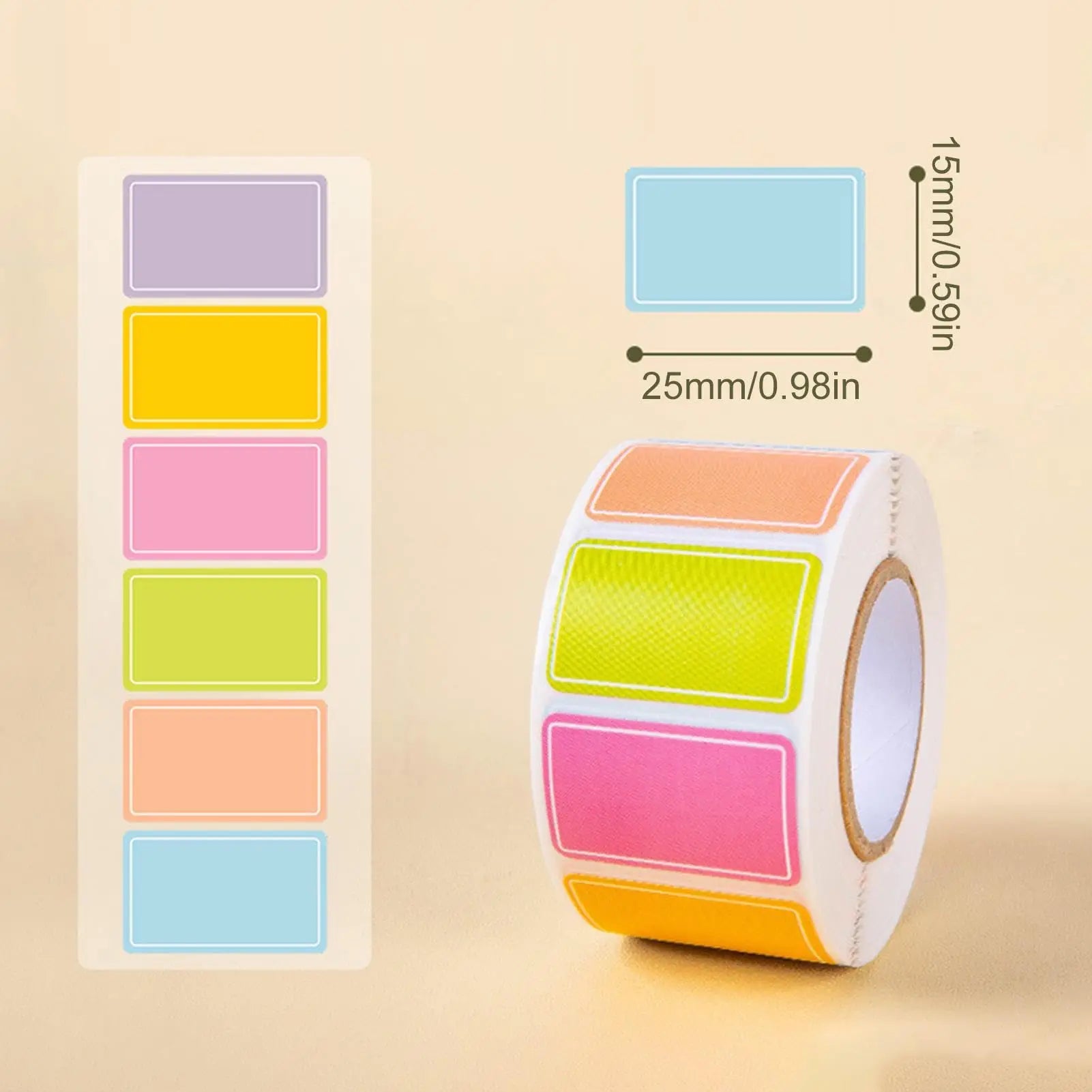 500 Waterproof Colored Labels Stickers Color-Coding Removable Labels Solid Colors Tags for Inventory Address File Classification