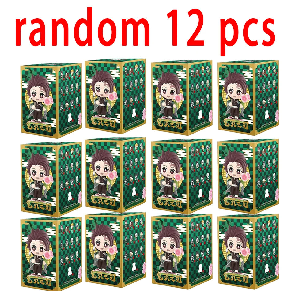 Demon Slayer Tanjiro Kamado Nezuko anime cartoon figure blind box creative personalized statue model ornament surprise gift box