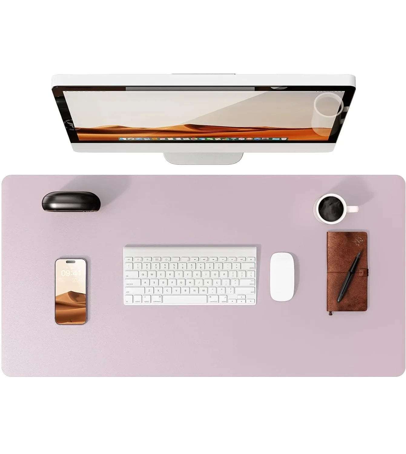 Large PU Leather Desk Pad – Non-Slip Office Mouse Pad & Desk Protector for Laptop, Keyboard, and Workstation
