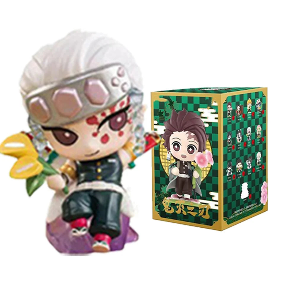 Demon Slayer Tanjiro Kamado Nezuko anime cartoon figure blind box creative personalized statue model ornament surprise gift box